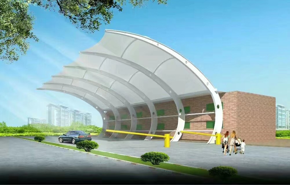 鎮(zhèn)海質(zhì)監(jiān)站膜結(jié)構(gòu)車(chē)棚